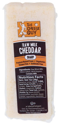 Cheese Guy Raw Milk Sharp White Cheddar - 6.4 Oz - Image 1