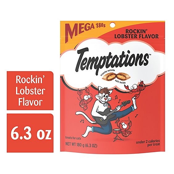 Temptations Classic Cruchy and Soft Rockin Lobster Cat Treats - 6.3 Oz