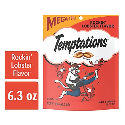Temptations Classic Cruchy and Soft Rockin Lobster Cat Treats - 6.3 Oz - Image 1