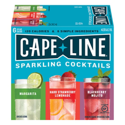 Cape Line Cocktail Sparkling Gluten Free Variety Pack 4.5% ABV In Can - 6-12 FL. Oz