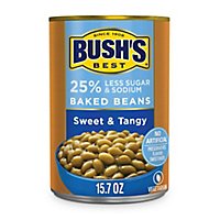 BUSH'S BEST Sweet and Tangy Reduced Sodium & Sugar Baked Beans - 15.7 Oz - Image 1