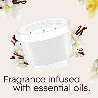 Glade Sheer Vanilla Embrace Infused With Essential Oils 3 Wick Candle Air Freshener - 6.8 Oz - Image 4