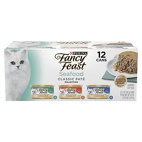 Fancy Feast Cat Food Wet Seafood Collection - 12-3 Oz
