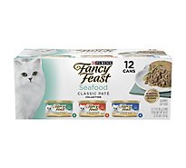 Fancy Feast Cod Sole And Shrimp Pate Wet Cat Food Pack - 12-3 Oz