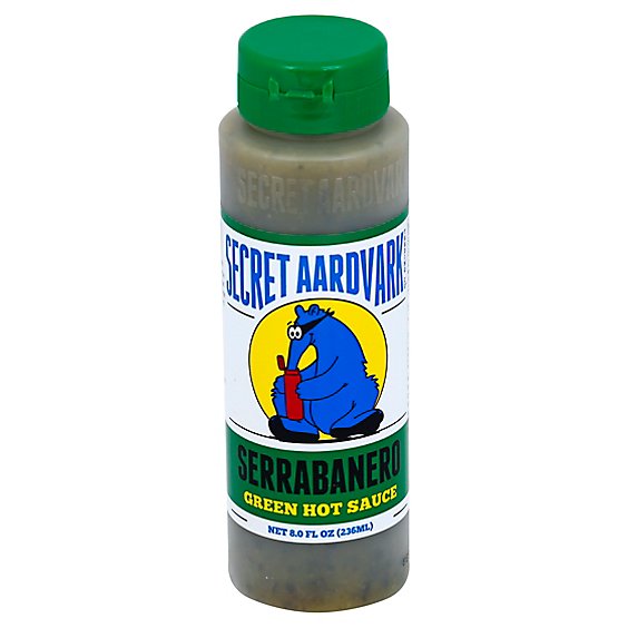 Secret Aardvark Hot Sauce Green Serrabanero - 8 Fl. Oz.