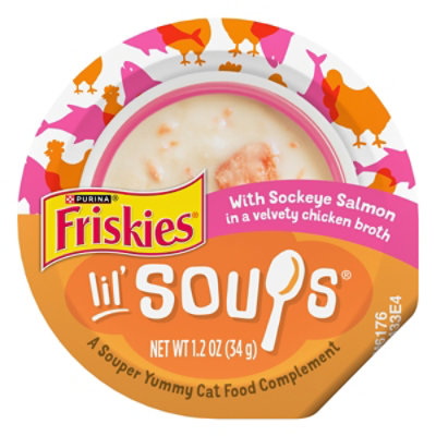 Friskies Cat Food Wet Lil Soups Sockeye Salmon - 1.2 Oz