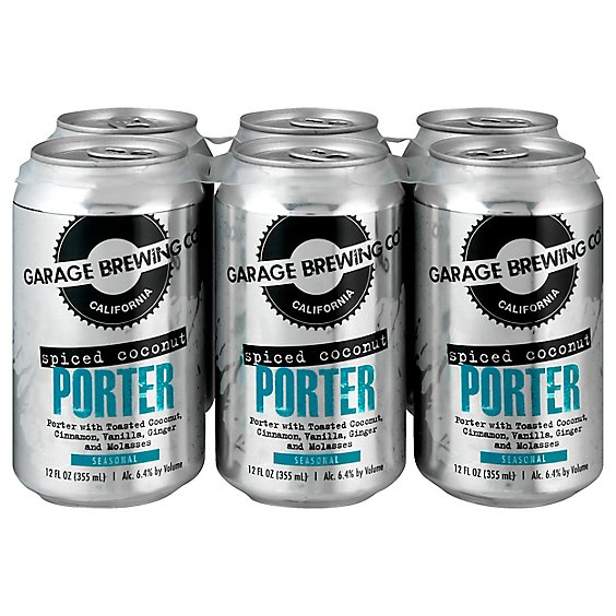 Garage Brewing Co Spiced Coconut Porter In Cans - 6-12 Fl. Oz.