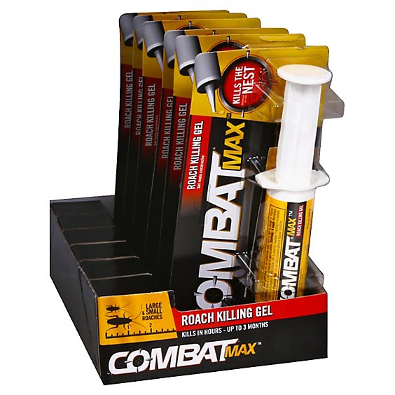 Combat Max Roach Killing Gel Indoor & Outdoor Syringe 1 Count - 2.1 Oz