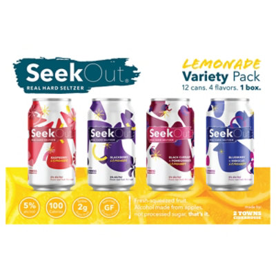 2 Towns Ciderhouse Seekout Seltzer Variety Pack 12/12 In Cans - 12-12 Fl. Oz. - Image 2