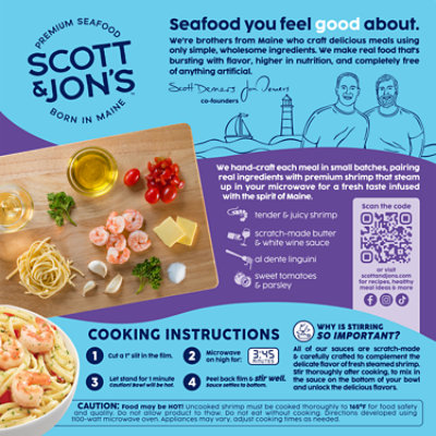 Scott & Jon's Shrimp Scampi with Linguini Frozen Meal - 9.6 Oz - Image 5