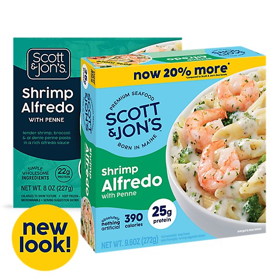 Scott & Jons Shrimp Bowl Alfredo Pasta - 8 Oz