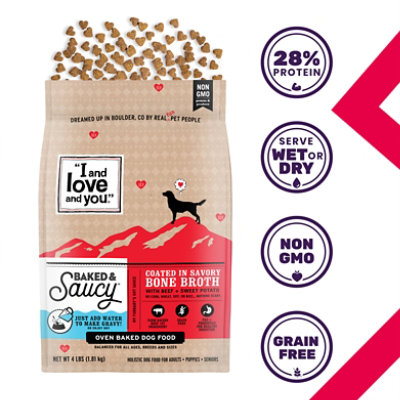I and love and you Baked & Saucy Beef + Sweet Potato Dry Dog Food - 4 Lb - Image 2