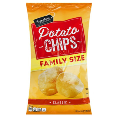 Signature SELECT Chips Potato Classic Family Size - 10 Oz - Image 1