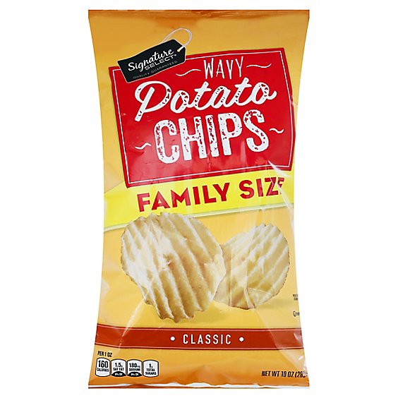 Signature Select Potato Chip Classic Family Size - 10 Oz