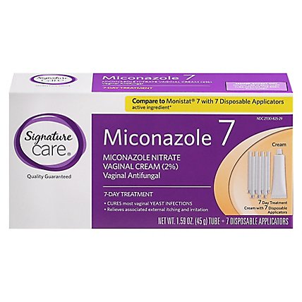 Signature Care Cream Vaginal Miconazole Nitrate 7 Day Treatment - 1.59 Oz - Image 3