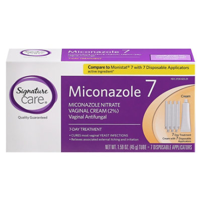 Signature Select/Care Cream Vaginal Miconazole Nitrate 7 Day Treatment - 1.59 Oz - Image 4