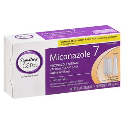 Signature Select/Care Cream Vaginal Miconazole Nitrate 7 Day Treatment - 1.59 Oz