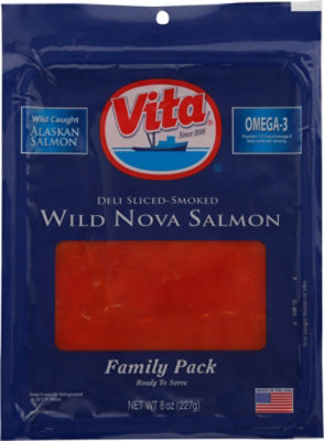 Vita Salmon Wild Nova Sliced Smoked Family Pack - 8 Oz - Image 2