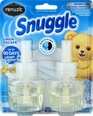 Renuzit Snuggle Scented Oil Plug In Refills Linen Escape 2 Count - 1.34 Fl. Oz. - Image 2