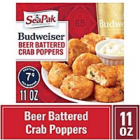 SeaPak Shrimp & Seafood Co. Crab Poppers Budweiser Beer Battered - 11 Oz - Image 1