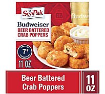 SeaPak Shrimp & Seafood Co. Crab Poppers Budweiser Beer Battered - 11 Oz