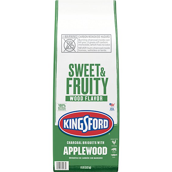 Kingsford Original Barbecue Charcoal Briquettes For Grilling With Applewood - 8 Lbs