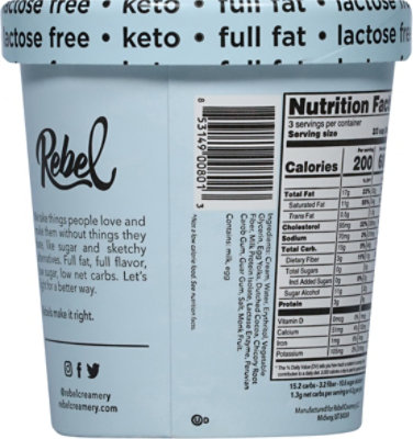 Rebel Chocolate Keto Chocolate Ice Cream - 16 Oz - Image 6