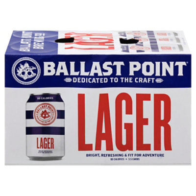 Ballast Point Lager Craft Beer Cans 4.2% ABV - 6-12 Fl. Oz. - Image 3