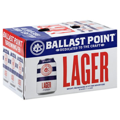 Ballast Point Lager Craft Beer Cans 4.2% ABV - 6-12 Fl. Oz.