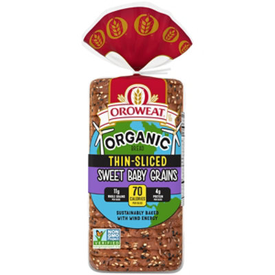 Oroweat Organic Bread Thin Sliced Sweet Baby Grains - 20 Oz