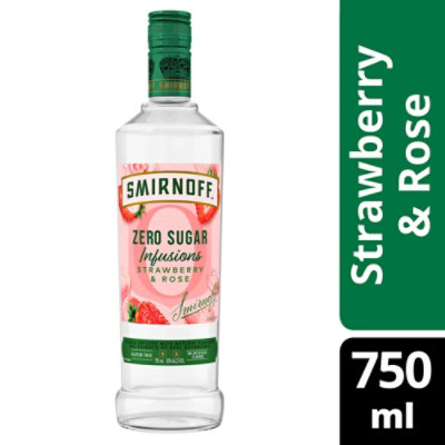 Smirnoff Zero Sugar Strawberry & Rose Infusions - 750 Ml - Image 1