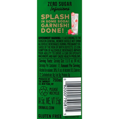 Smirnoff Zero Sugar Strawberry & Rose Infusions - 750 Ml - Image 4