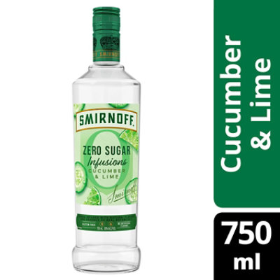 Smirnoff Zero Sugar Infusions Cucumber & Lime Vodka - 750 Ml - Image 1