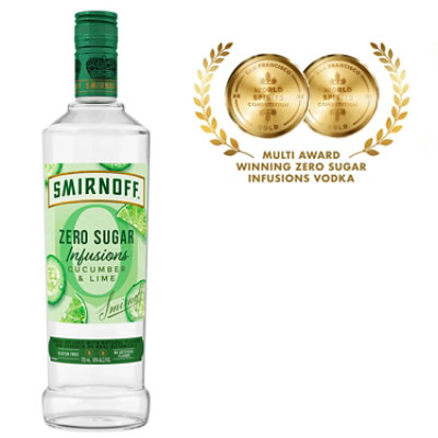 Smirnoff Zero Sugar Infusions Cucumber & Lime Vodka - 750 Ml - Image 1