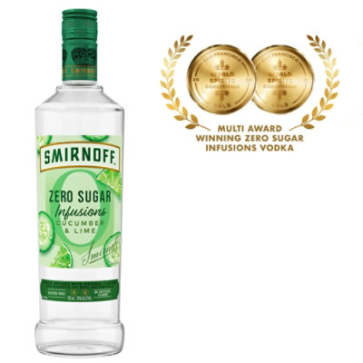 Smirnoff Zero Sugar Infusions Cucumber & Lime Vodka - 750 Ml - Image 4