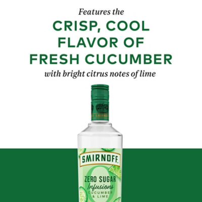 Smirnoff Zero Sugar Infusions Cucumber & Lime Vodka - 750 Ml - Image 3