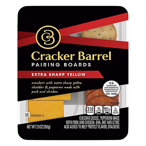 Cracker Barrel Pairing Boards Extra Sharp Yellow - 2.5 Oz