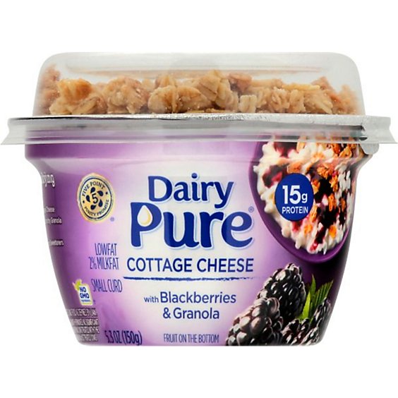 DairyPure Lowfat Cottage Cheese with Blackberries And Granola Cup - 5.3 Oz