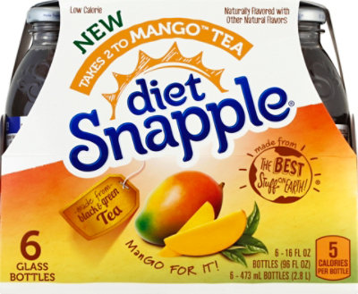Snapple Diet Iced Tea Mango - 6-16 Fl. Oz. - Image 2