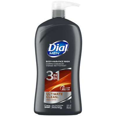 Dial Men Ultimate Clean 3in1 Body - Hair - Face Wash - 32 Fl. Oz. - Image 2