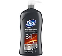 Dial Men Ultimate Clean 3in1 Body - Hair - Face Wash - 32 Fl. Oz.