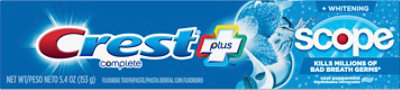 Crest Complete Plus Toothpaste +Whitening Scope Cool Peppermint - 5.4 Oz - Image 2