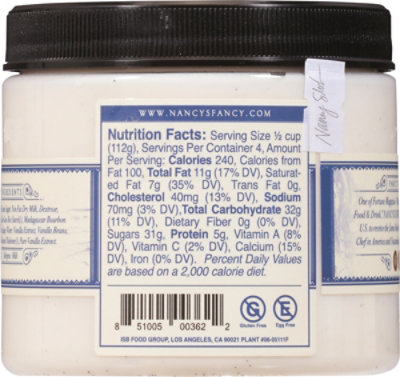 Nancys Fancy Vanilla Bourbon Ice Cream - Pint - Image 6