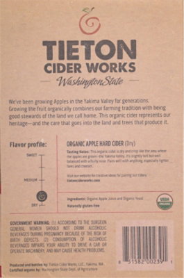 Tieton Cider Works 100% USDA Approved Or In Cans - 6-12 Fl. Oz. - Image 4