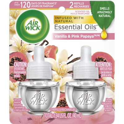 Air Wick Plug In Vanilla and Pink Papaya Air Freshener - 2 Count - Image 2