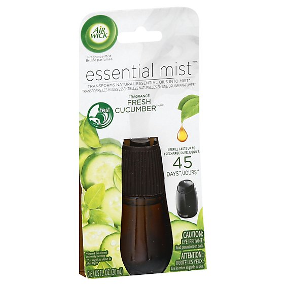 Air Wick Essential Mist Fragrance Mist Refill Fresh Cucumber Fragrance - 0.67 Fl. Oz.