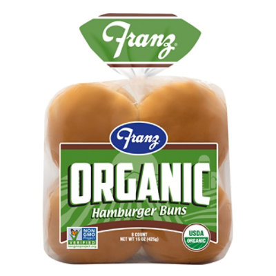 Franz Organic Hamburger Buns 8 Count - 15 Oz