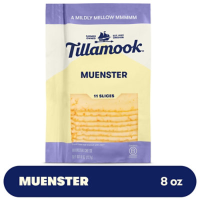 Tillamook Cheese Deli Sliced Muenster 8 Count - 8 Oz