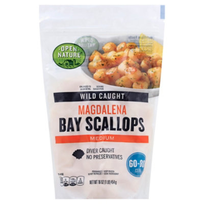 Open Nature Bay Scallops Magdalena Wild Caught Medium Frozen - 16 Oz