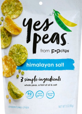 popchips Yes Peas Pea Chips Popped Himalayan Salt - 3 Oz - Image 2